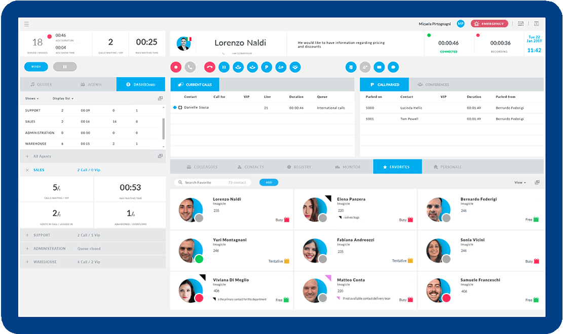 Attendant Console header