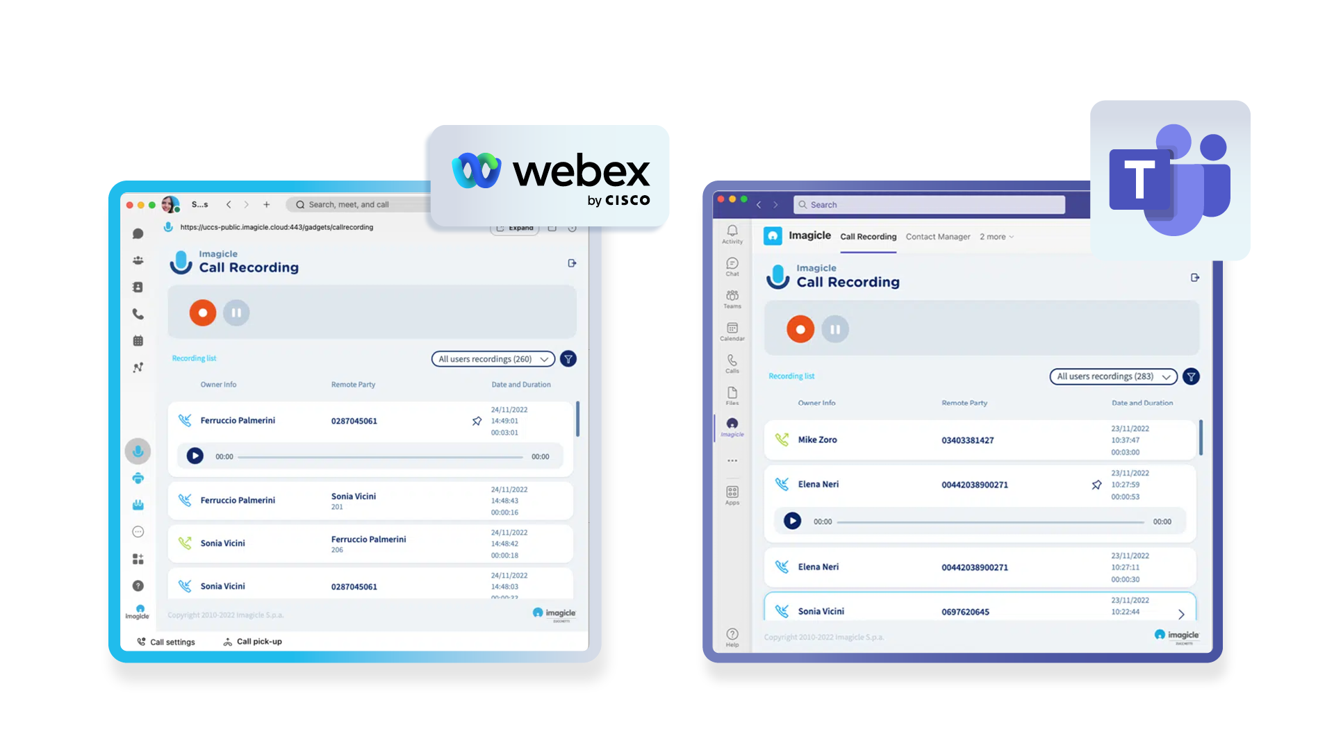 contact center call recording software interface for cisco & microsoft decorative image