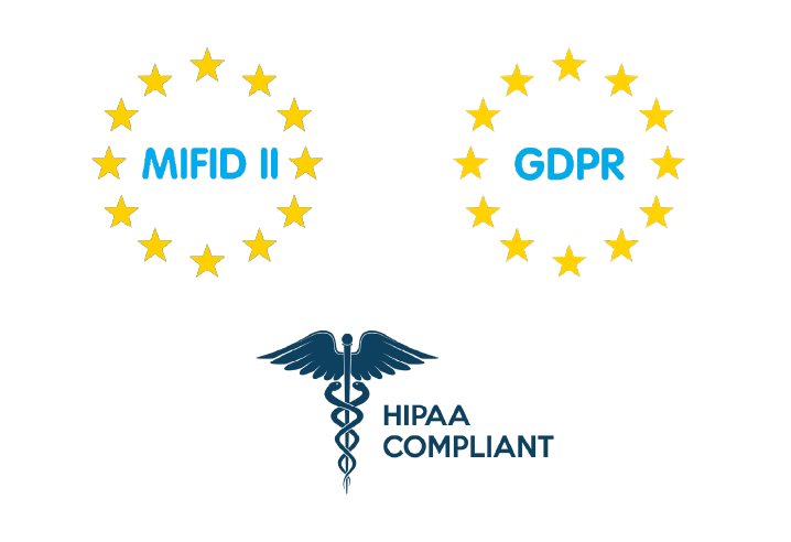 contact center call recording compliance logos