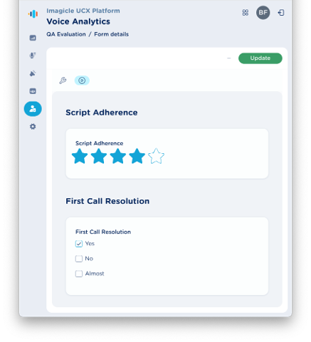 contact center metrics #6 - agent scoring